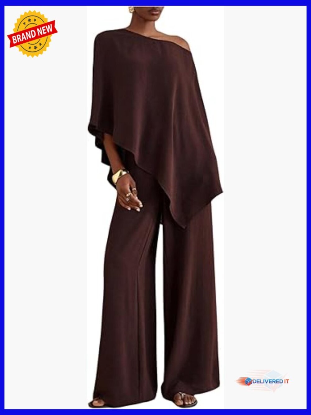 Off Shoulder 2 Piece Set Wide Leg Pants Summer Vacation Outfit